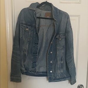 Classic Oversized Blue Denim Jacket from American Eagle